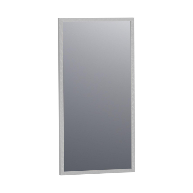 Brauer Onyx spiegel - 40x80cm - rechthoekig - aluminium-kleurig geborsteld frame SP-ON40RHA