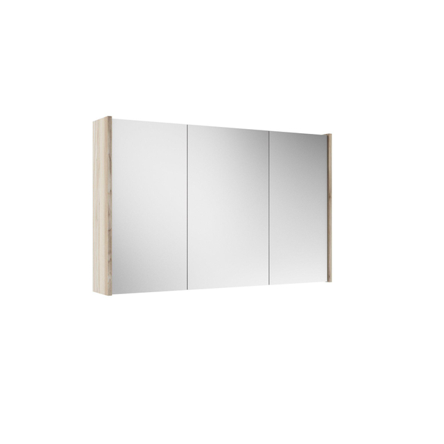 Saniclass Prime Spiegelkast - 100x63x16cm - inclusief zijpanelen - licht eiken SW1212817/SW910735