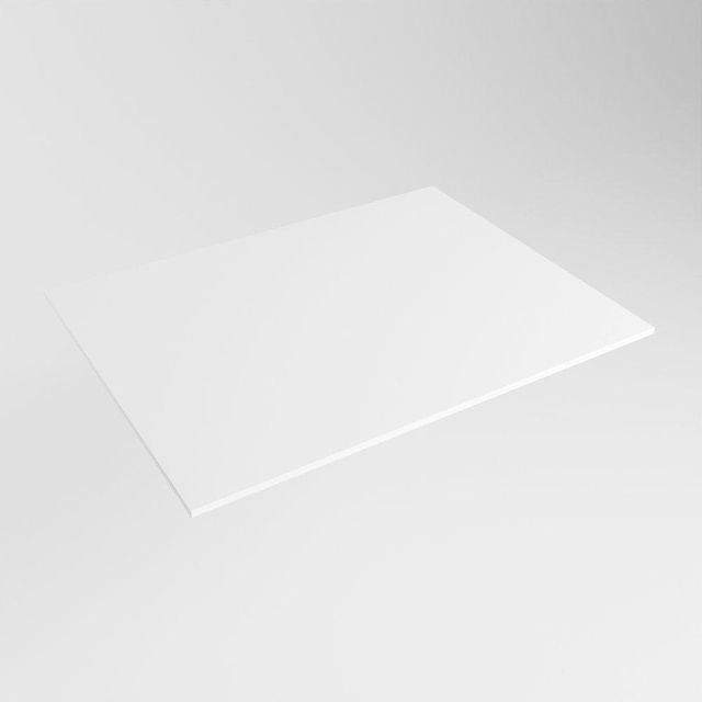 Mondiaz TOP 46 Topblad - 50x46x0.9cm - geschikt voor afdekplaat - Solid surface - Talc TOP46-50X0.9TAL