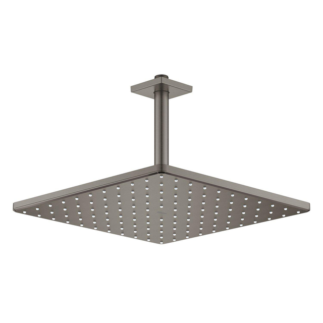 Goedkoopste GROHE Rainshower SmartActive hoofddoucheset hoofddouche 310 vierkant met douchearm plafondmontage 14.2cm met 1 straalsoort brushed hard graphite 26566AL0