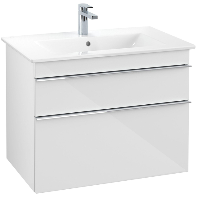 Villeroy & Boch Venticello wastafelonderkast 75.3x59cm 2x lade glossy wit a92501dh