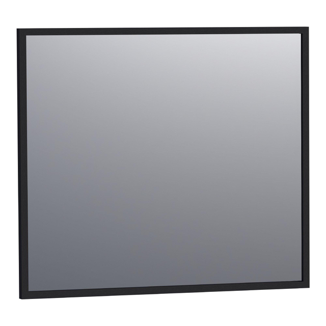 Saniclass Silhouette spiegel 80x70cm zonder verlichting rechthoek zwart 3503