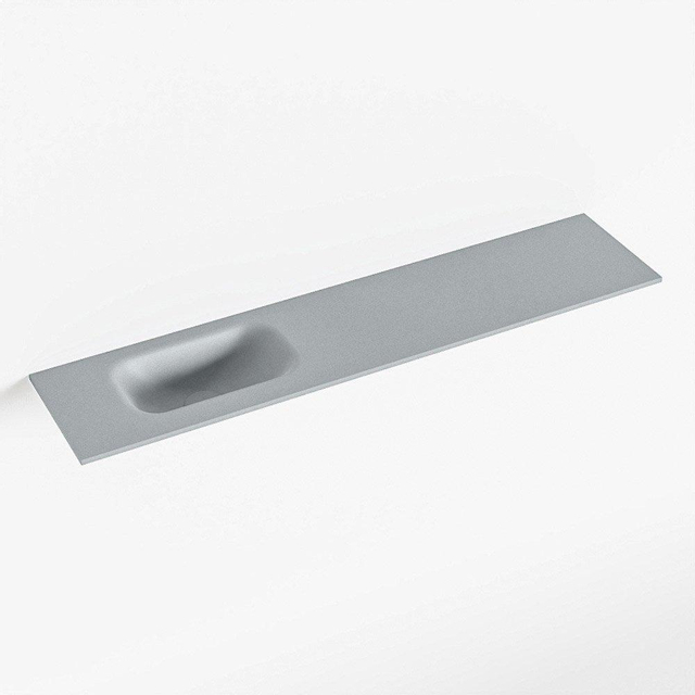 Mondiaz EDEN Fontein - 100x23x0.9cm - wasbak Links - zonder kraangaten - voor toiletmeubel - Solid surface - Plata F50120Plata