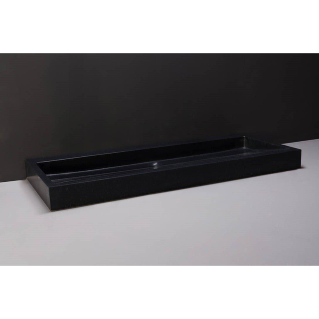 Forzalaqua Palermo wastafel 100.5x51.5x9cm Rechthoek 0 kraangaten Natuursteen Graniet gezoet 8010257