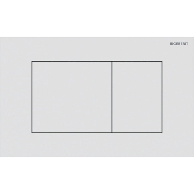 Geberit Sigma40 bedieningsplaat - 2-toets spoeling - vierkant - RVS - easy to clean - mat wit 115.629.JT.1