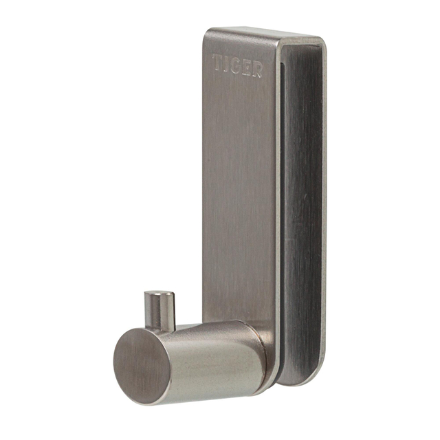 Tiger Rhino Handdoekhaak - voor glaswand - 6-8mm - RVS geborsteld 1118330942