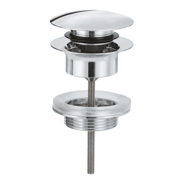 GROHE klikwaste afvoerplug 5/4 push to open chroom OUTLETSTORE 65807000