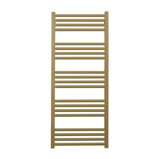Crosswater MPRO handdoekradiator - 114x48cm - 447 watt - geborsteld messing (goud) OUTLETSTORE MP48X1140F