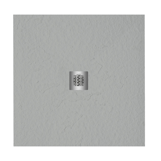 Zeza Grade douchevloer - 100x100cm - antislip - antibacterieel - mineraalmarmer - vierkant - mat perla (lichtgrijs) 400000000000020022