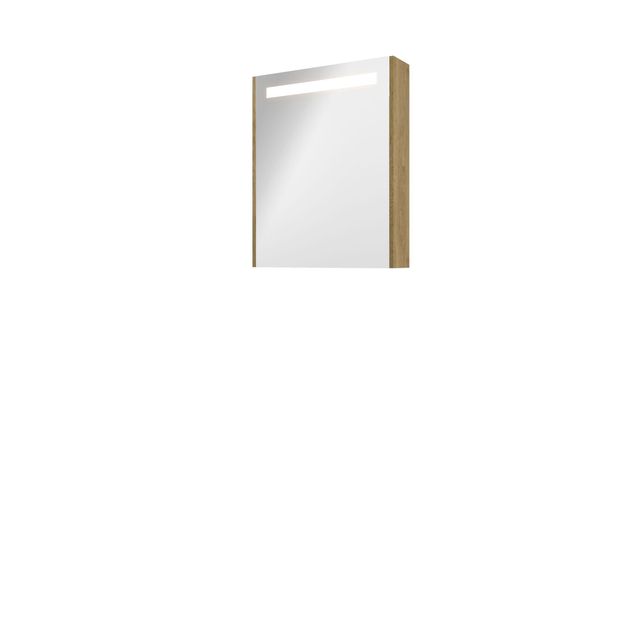 Proline Spiegelkast Premium met geintegreerde LED verlichting, 1 deur 60x14x74cm Ideal oak 1809352