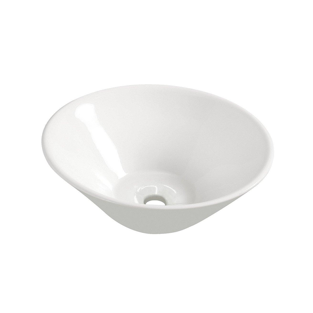 Wiesbaden Circle waskom rond 42 x 15 cm keramiek glans wit 32.3404