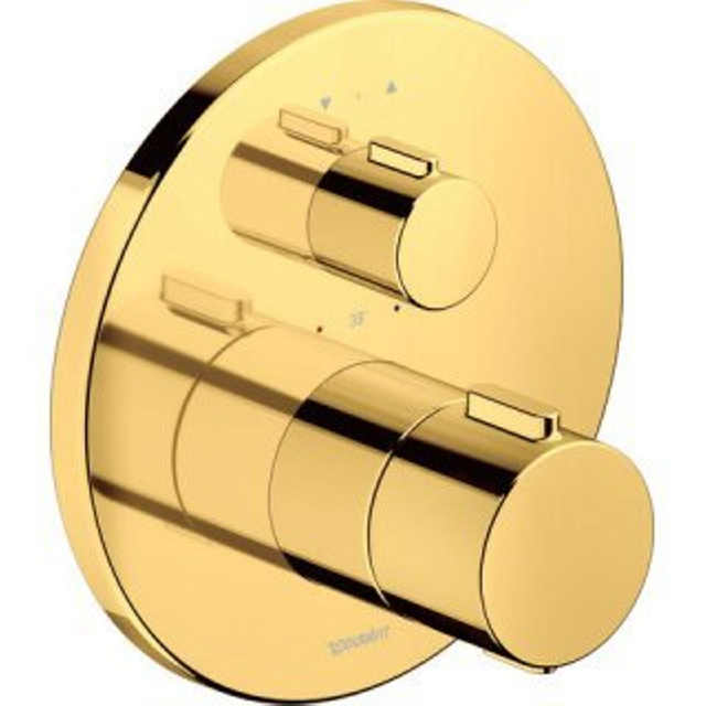 Duravit Thermostatarmaturen Afdekset - 2 functies - gepolijst goud TH4200014034