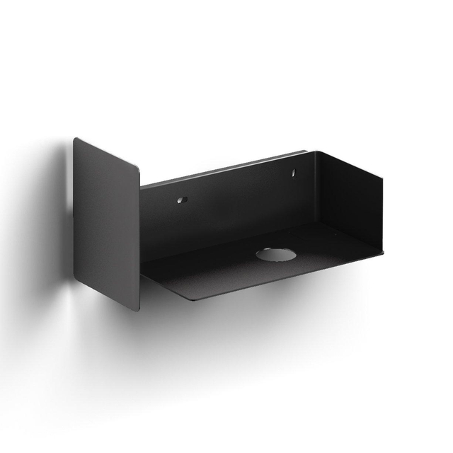 Clou New Flush Open Kast - 44x18x21.2cm - rechts - met handdoekhouder - zwart CL/07.36.430.21