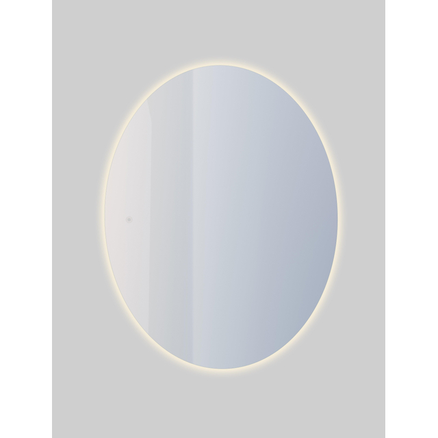 Adema Oval badkamerspiegel ovaal 60x80cm met indirecte LED verlichting met spiegelverwarming en touc