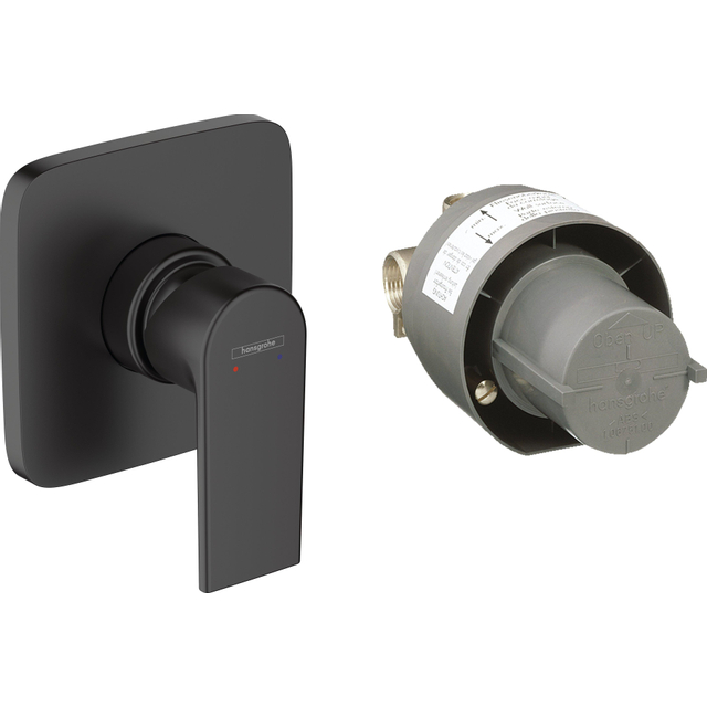Hansgrohe Vernis eengreeps inbouw douchemengkraan set mat zwart 71662670