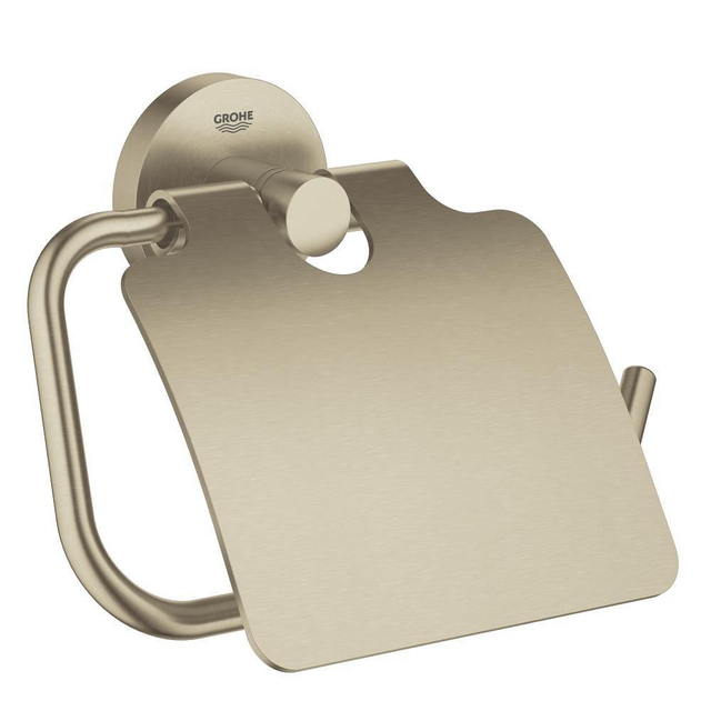 GROHE Essentials Closetrolhouder met klep geborsteld nikkel 40367en1