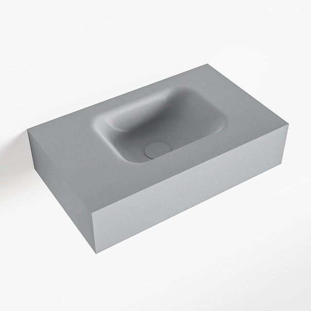 Mondiaz LEX Fontein - 50x30x12cm - wasbak Rechts - zonder kraangaten - solid surface - Plata F52106Plata