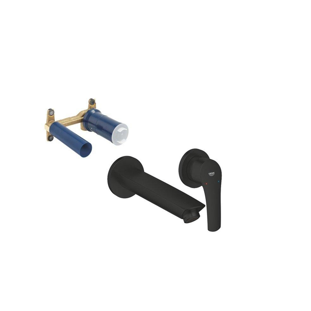 GROHE Eurosmart Wastafelkraan Inbouw - M-size - 2 gats - inbouwdeel - matte black SW1077260/SW28941