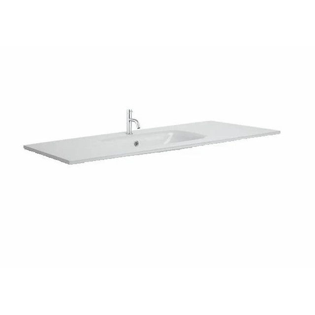 Crosswater Glide II Wastafel inbouw 100x45cm 0 kraangaten glas Ice white GL1010SIW