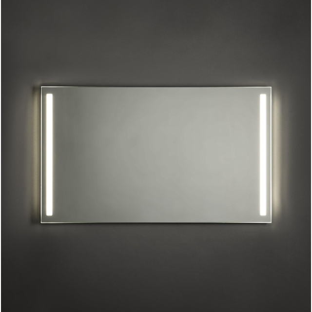 Adema Squared badkamerspiegel 120x70cm met verlichting links en rechts LED met spiegelverwarming en 