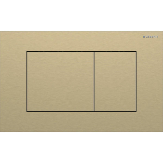 Geberit Sigma40 bedieningsplaat - 2-toets spoeling - vierkant - RVS - geborsteld messing 115.629.QF.1
