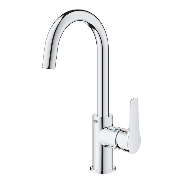 GROHE Eurosmart waterbesparende wastafelkraan l-size met ketting chroom OUTLETSTORE 23743003