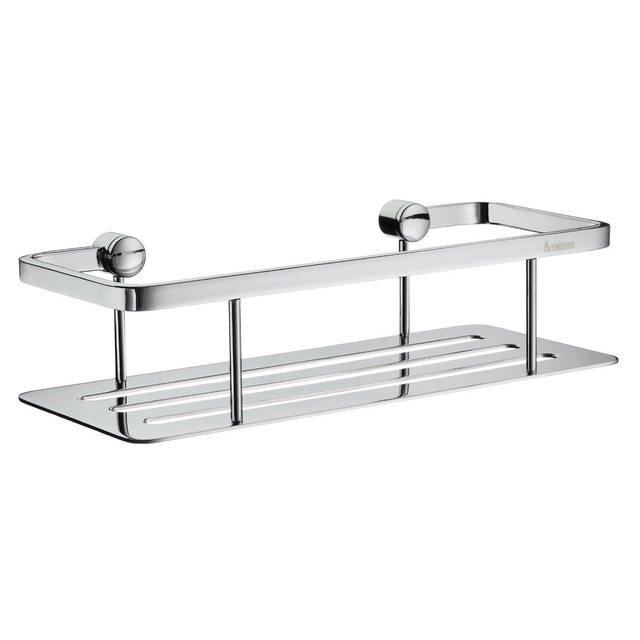 Smedbo Air douchemand - 25x6x9.5cm - zelfklevend / boren - Massief messing Chroom AK374