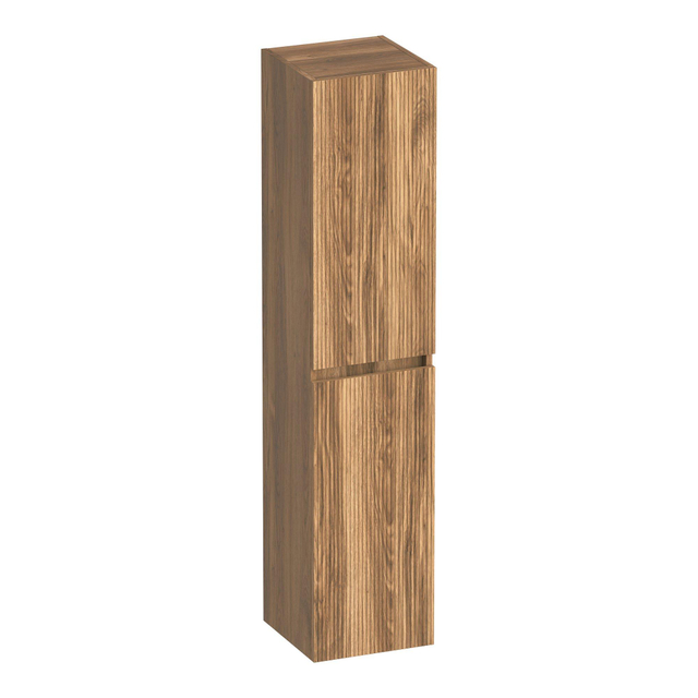 Brauer Joy Wavy Hoge kast - 160x35x35cm - 1 deur - links- of rechtsdraaiend - greeploos - Honey HK-JYW160HO