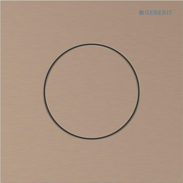 Geberit type 40 urinioir bedieningsplaat - pneumatisch - rond - roodgoud /geb/easy-to-cl 116.014.QB.1