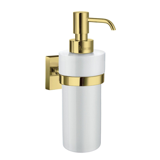 Smedbo House Zeepdispenser - 200ml - wandmodel - messing/porselein RV369P