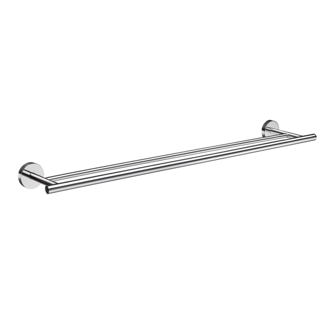 Smedbo Home Handdoekhouder - 65x12cm - dubbel - chroom HK3364