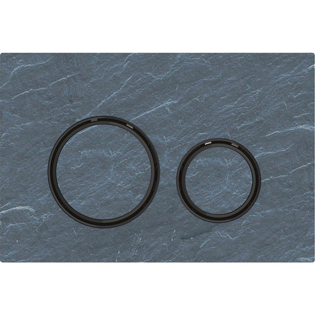 Geberit Sigma50 bedieningsplaat - 2-toets spoeling - rond - zwartchr./Mustang lei 115.651.JM.1