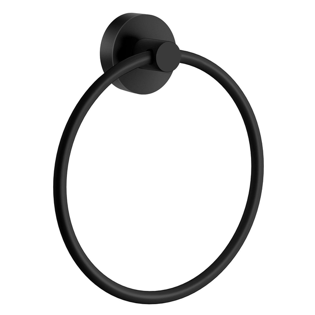 Smedbo Home Handdoekring - 17x3.6cm - mat zwart HB344