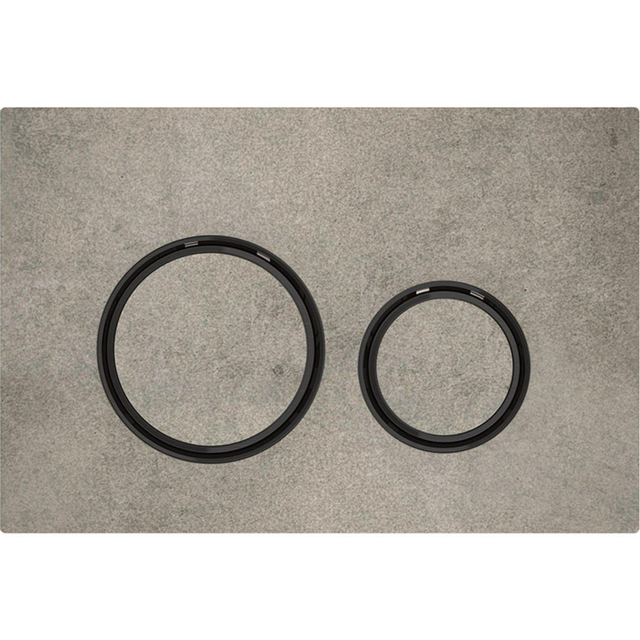Geberit Sigma50 bedieningsplaat - 2-toets spoeling - rond - zwartchroom/betonlook 115.651.JV.1