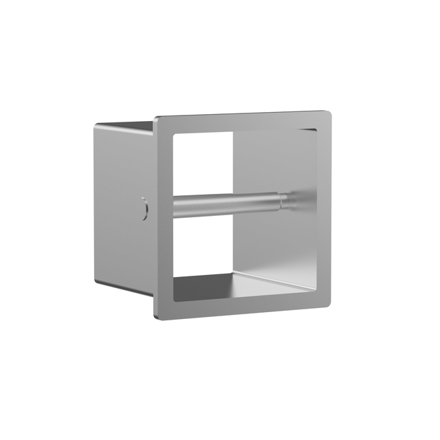 Fortifura Calvi Toiletrolhouder - inbouw- 17.3x17.3x8.7cm - chroom Concealed toilet-rol holder - simple - Stainless s