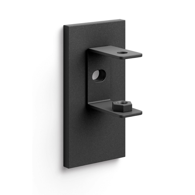Zack Linea adapter wandhouder RVS voor lijmbevestiging set van 2 zwart 40585