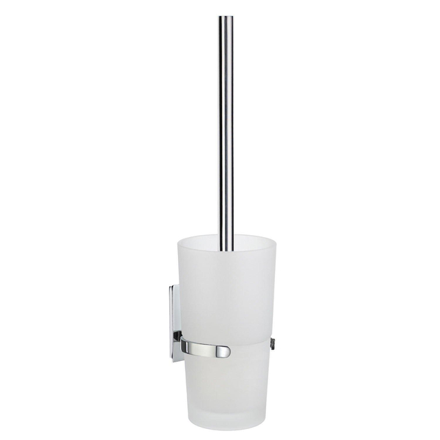 Smedbo Pool Toiletborstelhouder - open - wandmodel - chroom/mat glas ZK333