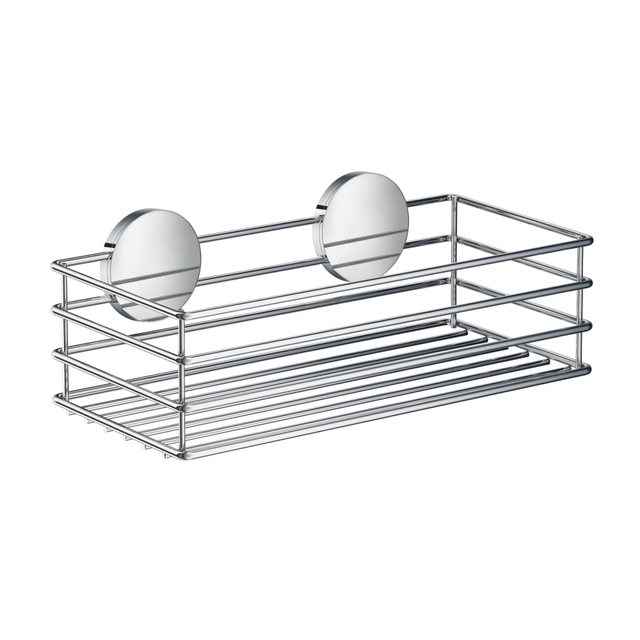 Smedbo Beslagsboden douchemand - 25x7x12cm - zelfklevend - RVS Gepolijst Edelstaal B1200