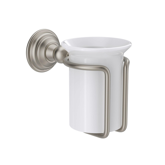 Crosswater Belgravia Bekerhouder - Brushed Nickel (RVS) BL003L