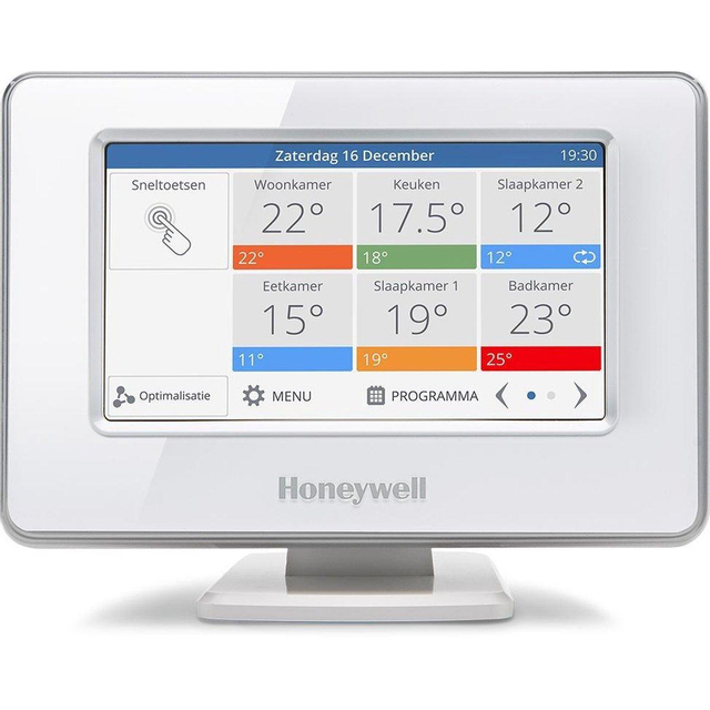 Honeywell Home Evohome Wifi bedieningseenheid met kleuren touchscreen en Wifi class: VIII ATC928G300