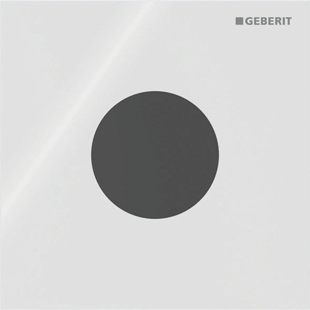 Geberit type 40 urinioir bedieningsplaat - batterij - rond - wit 116.034.SI.1