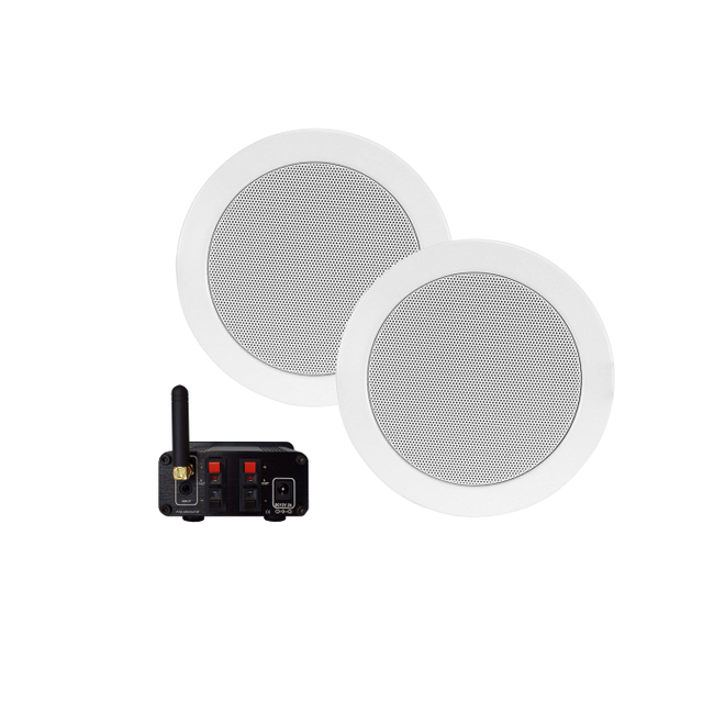 Aquasound Bluetooth Audio bluetooth audiosysteem (35 watt-bt4.0-auto-aux) met twist speakerset (wit)