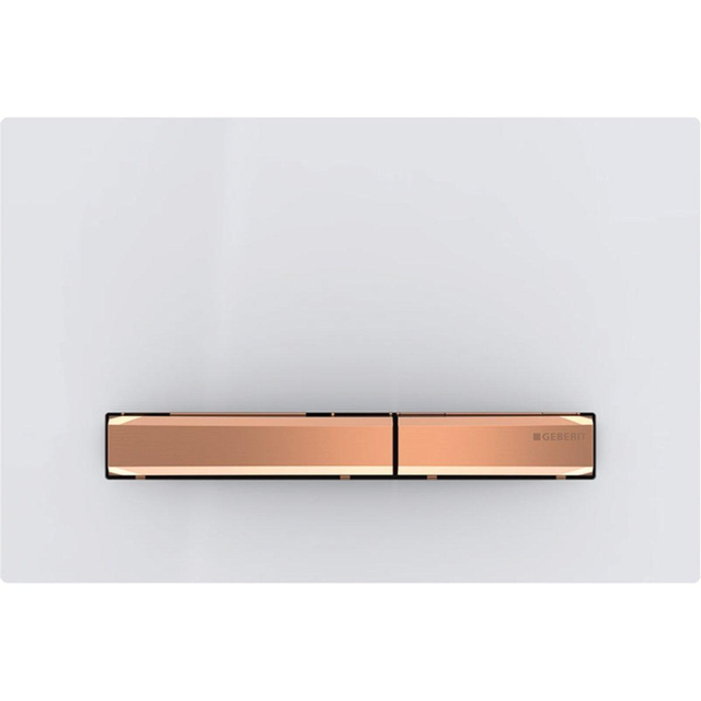 Geberit Sigma50 bedieningsplaat - 2-toets spoeling - vierkant - roodgoud/wit 115.670.11.2