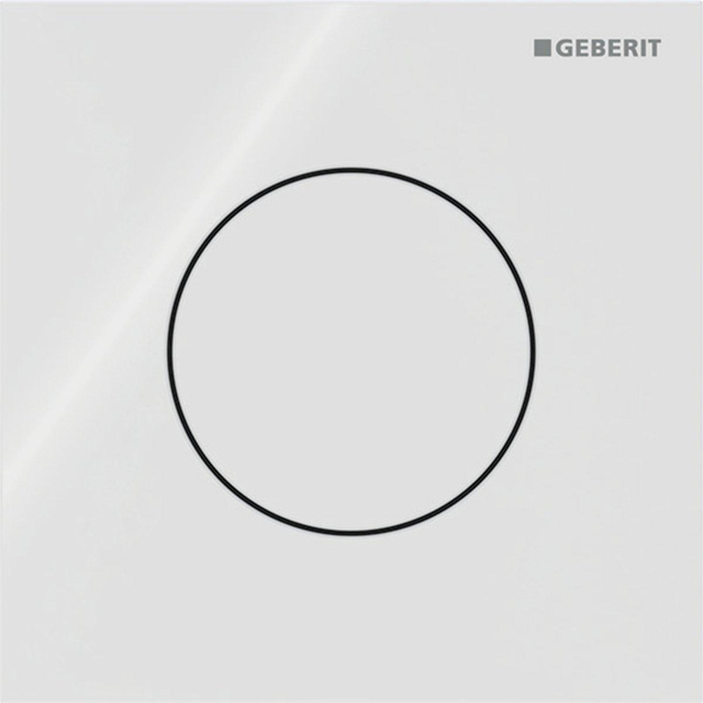 Geberit type 40 urinioir bedieningsplaat - pneumatisch - rond - wit 116.014.SI.1