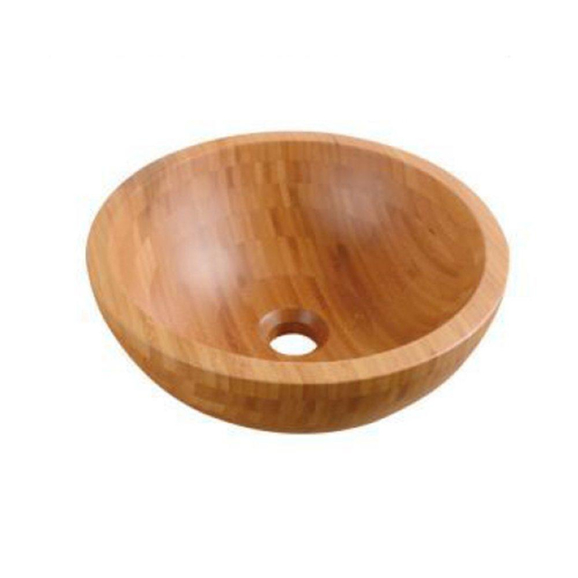Saniclass Pesca Bamboo Waskom 35x35x13.5cm Rond Bamboe Hout BMBS-N101
