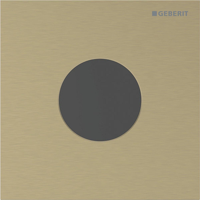 Geberit type 40 urinioir bedieningsplaat - 230V- rond - messing geb,easy- to-cl. 116.024.QF.1