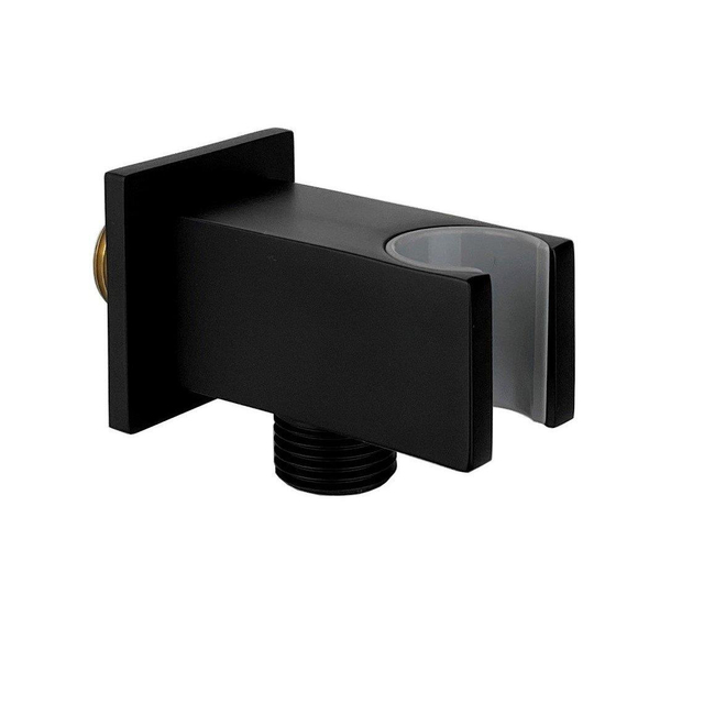 Best Design RVS Nero Stool opsteek muuraansluiting mat zwart 4007860