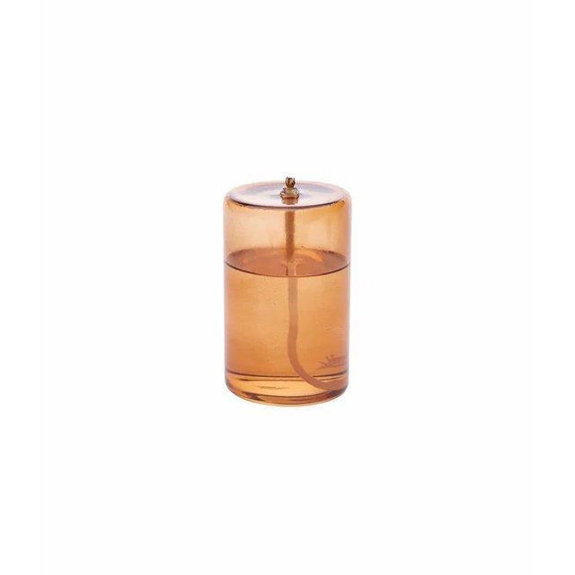 Wellmark olielamp - 12x7.5cm - gerecycled glas - amber 8720828222485