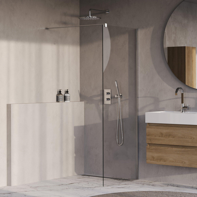 Brauer Oblivion Inloopdouche - 70x200cm - glascoating - helder glas - Chroom GS-OBI1H70200CE