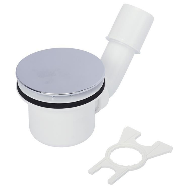 Haceka douchebakafvoer - 90mm - Afvoer 40 en 50mm - Wit 1187942